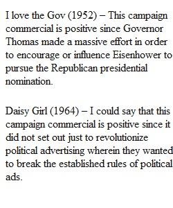 Campaign commercials